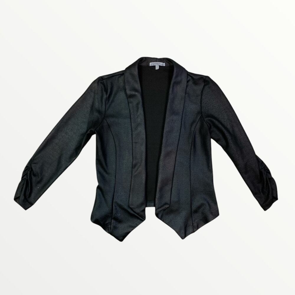 Charlotte Russe Faux Leather Blazer Jacket Juniors XS Black